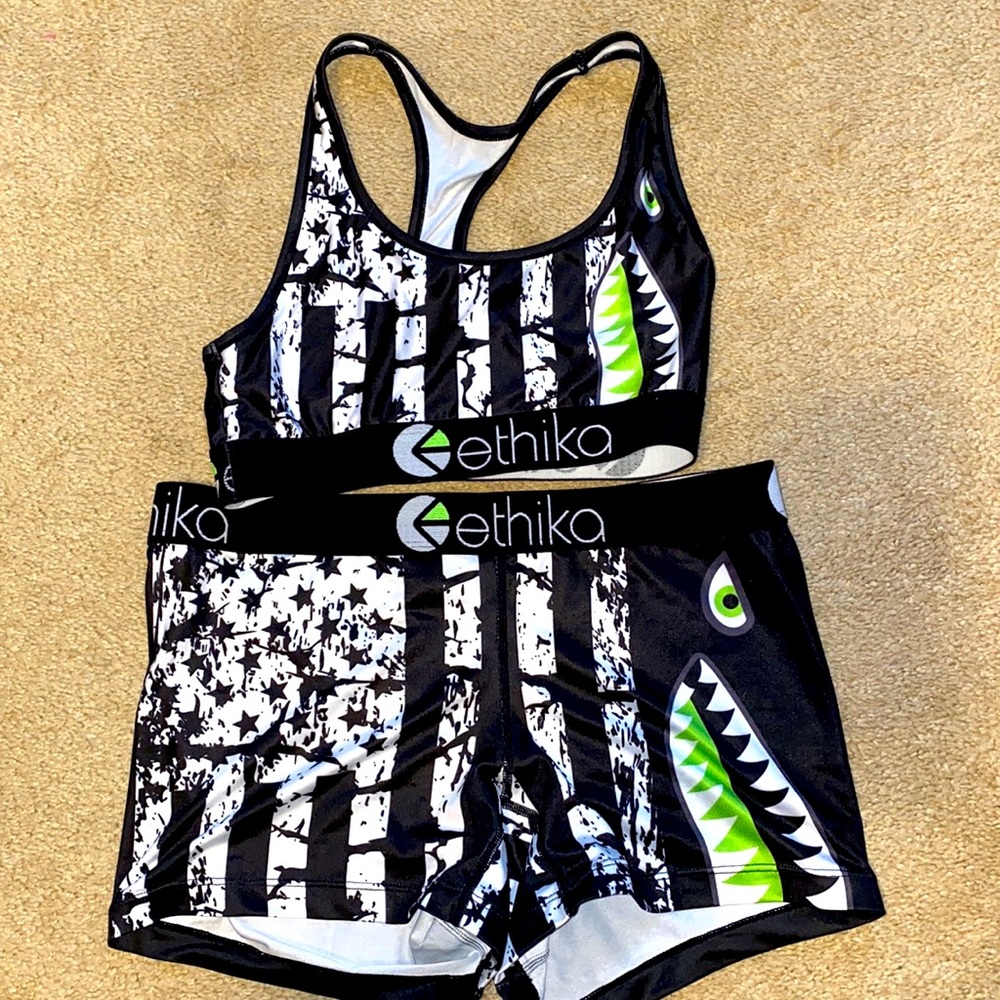 Ethika Sports Bra and Boy Short Set